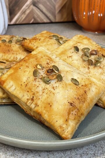 Vegan and gluten free pumpkin puff pastry