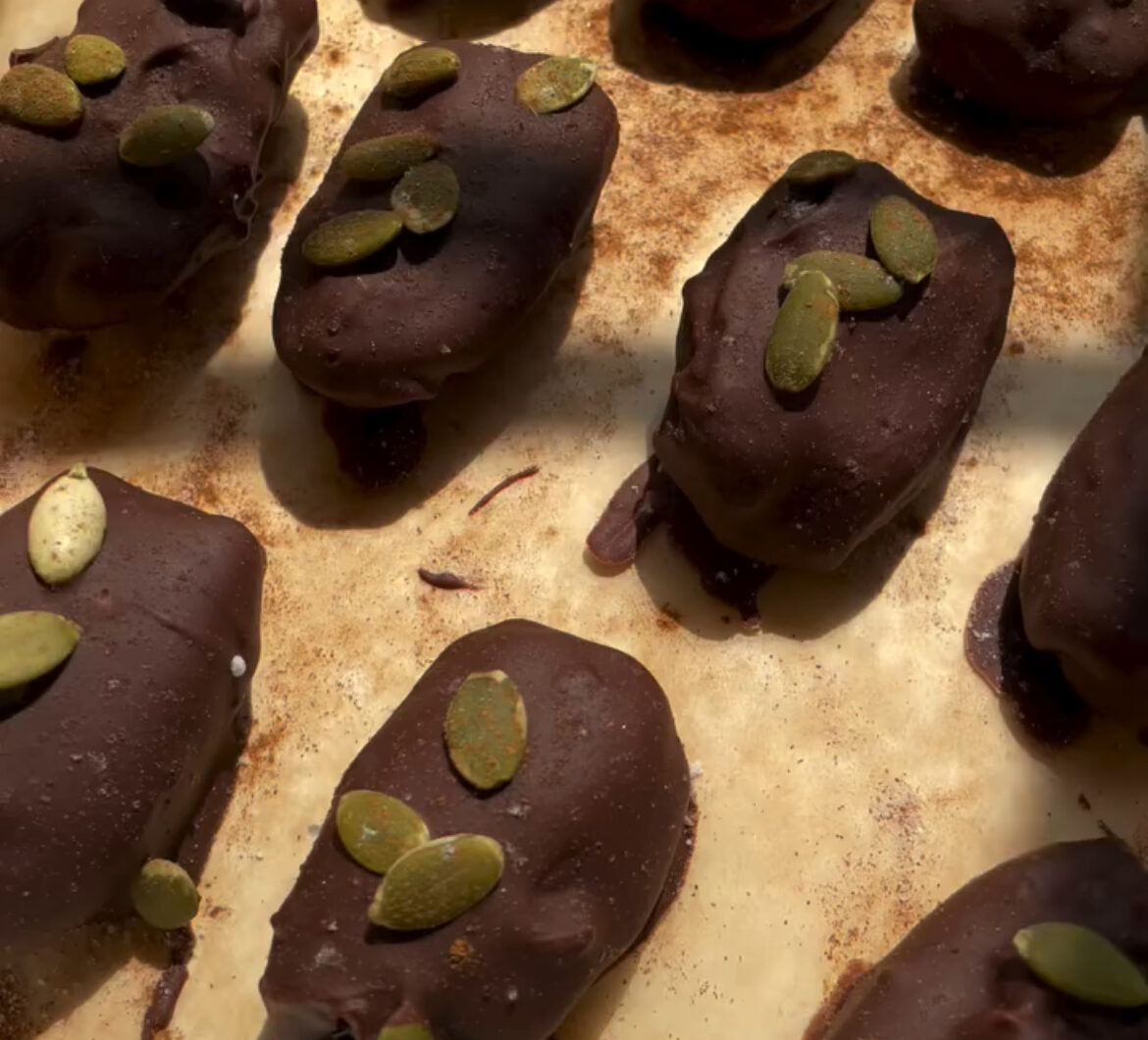 Pumpkin Stuffed Chocolate Dates