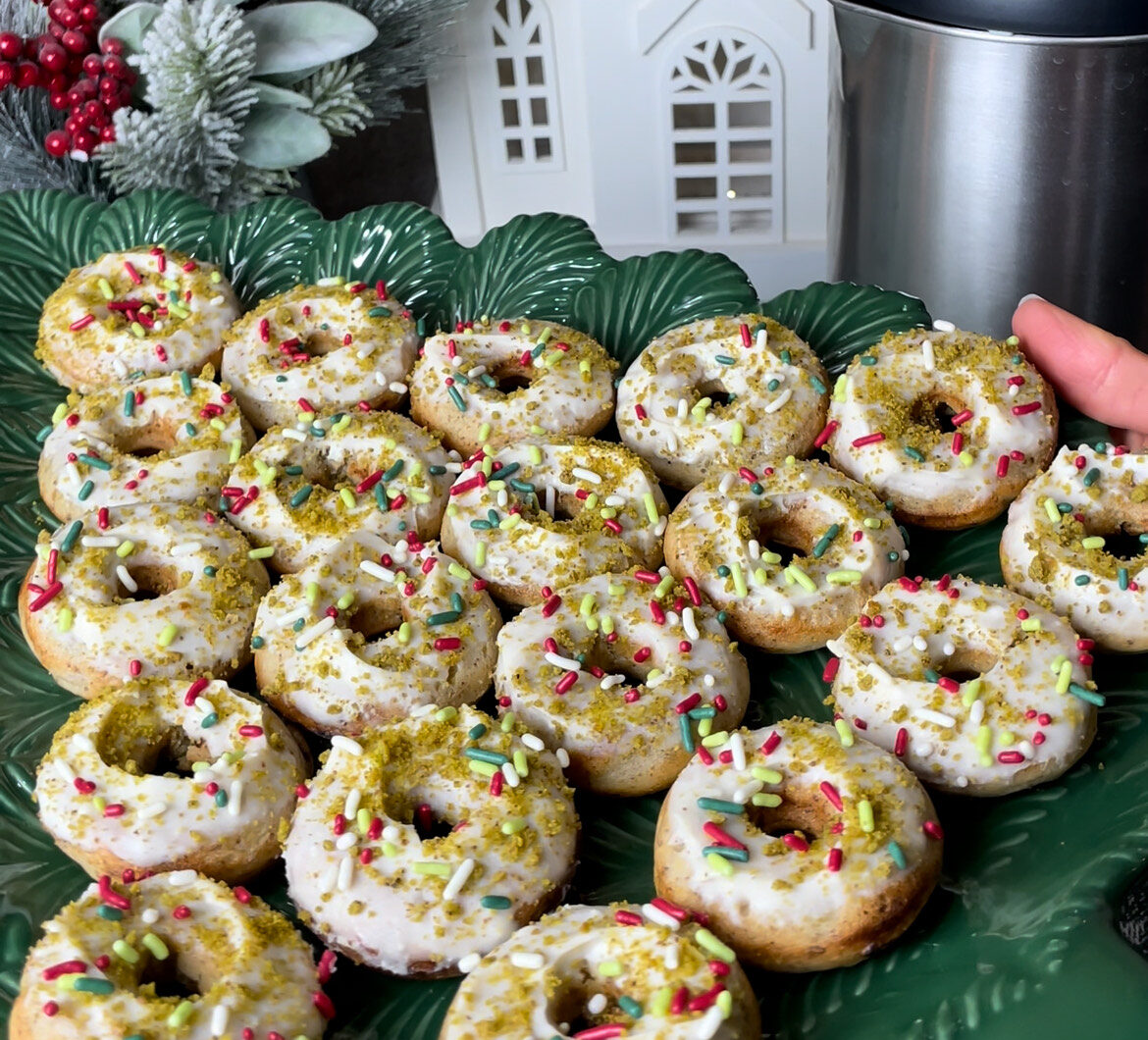 Mini Pistachio Donuts