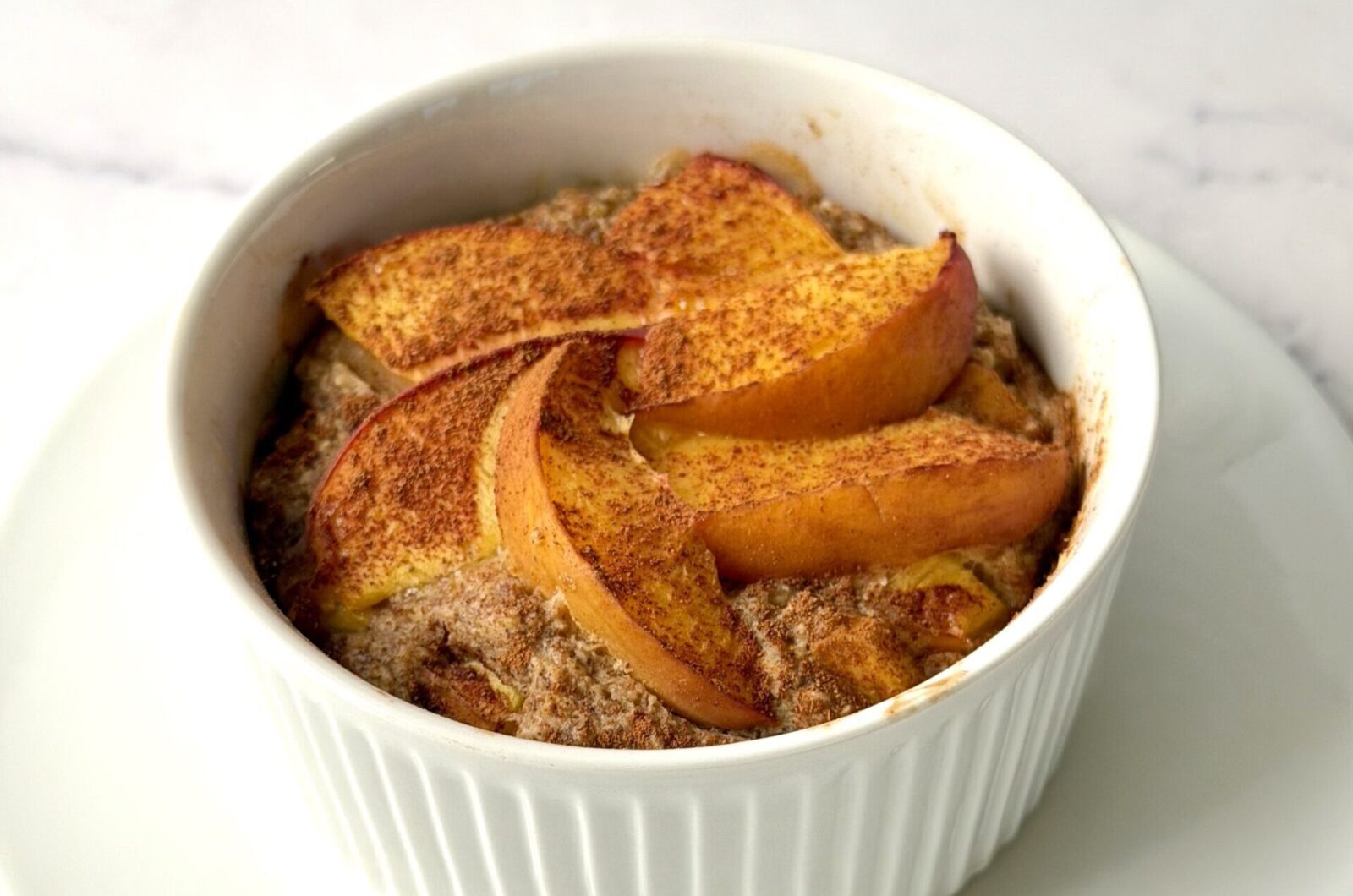Vegan Peach Cobbler Baked Oats